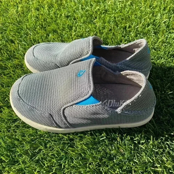 Olukai Nohea Mesh Boys Shoe Grey Size 13 - Picture 1 of 6